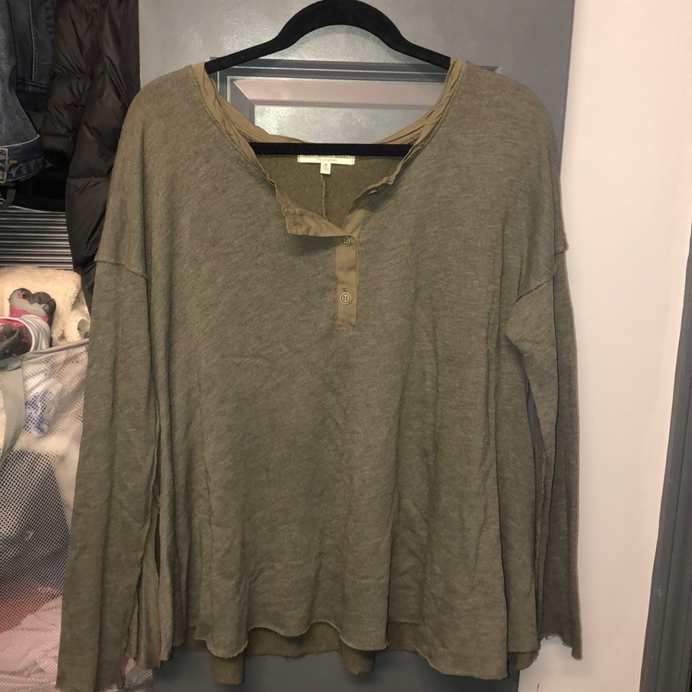 Olive green Henley/ sweater